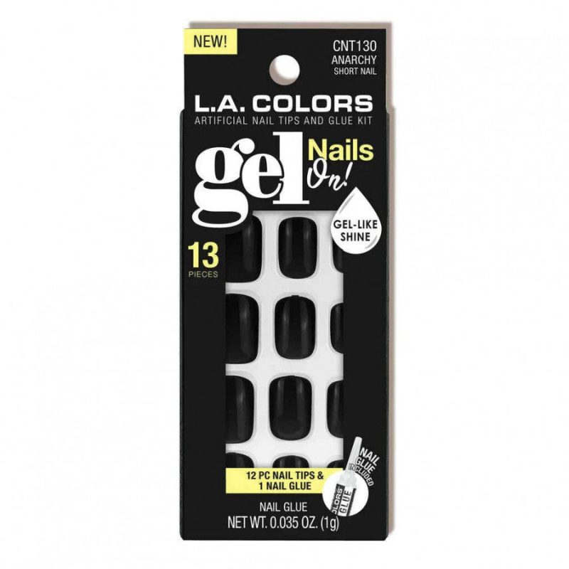 L.A. Colors 13 Piece Gel Nails On! Nail Tips And Glue Kit - Image 6